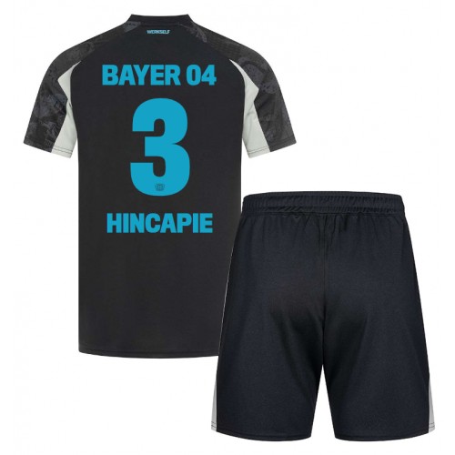 Fotballdrakt Barn Bayer Leverkusen Piero Hincapie #3 Tredjedraktsett 2024-25 Kortermet (+ Korte bukser)